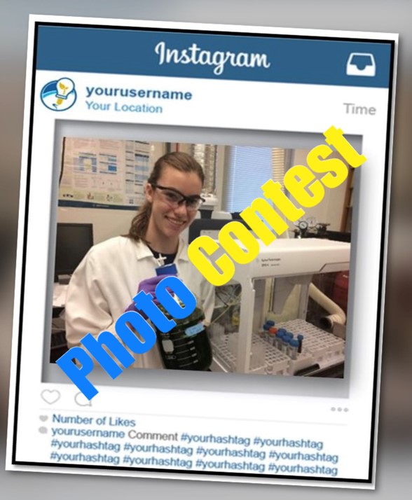 Photo of an Instagram post of a student doing lab research