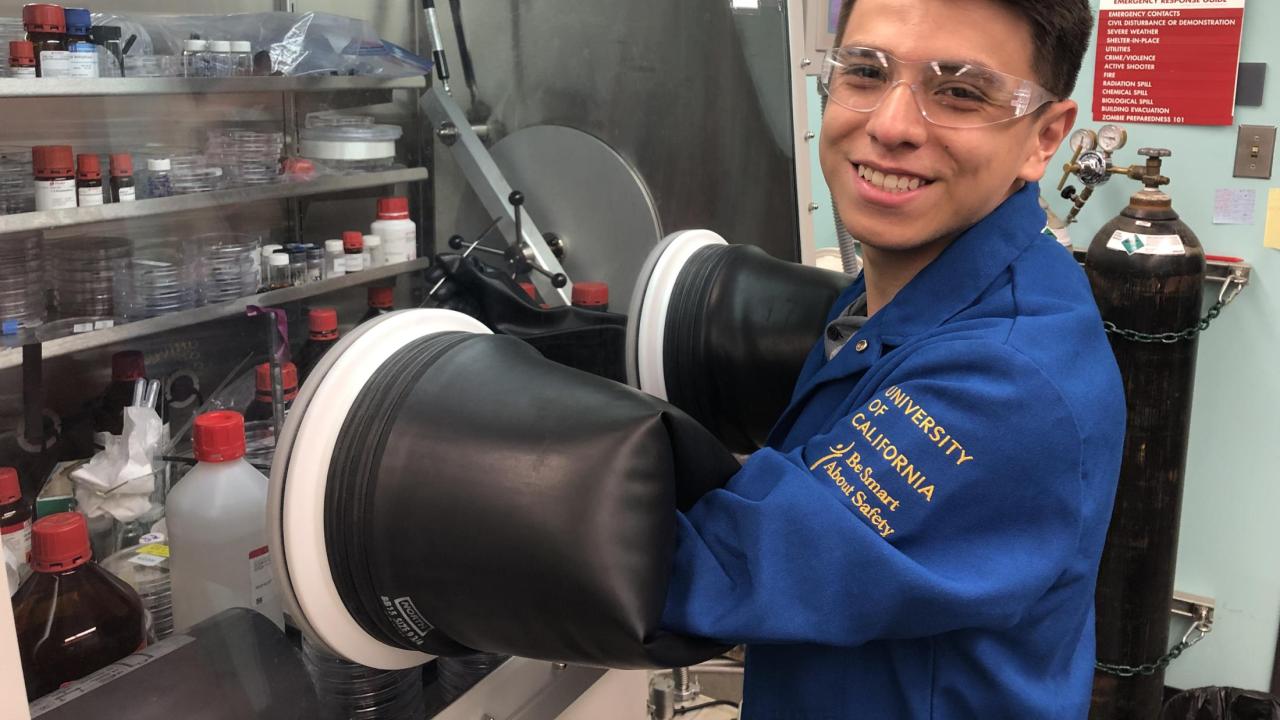 Juan Lopez in the lab