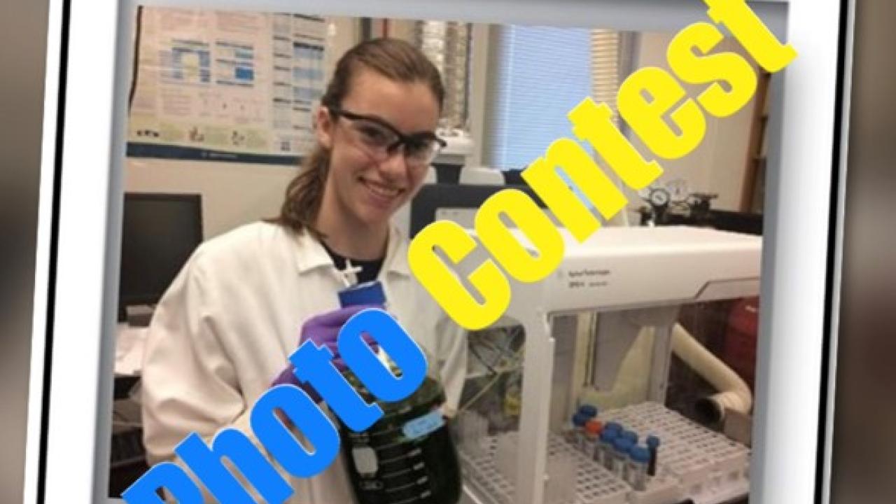 Photo of an Instagram post of a researcher in a lab