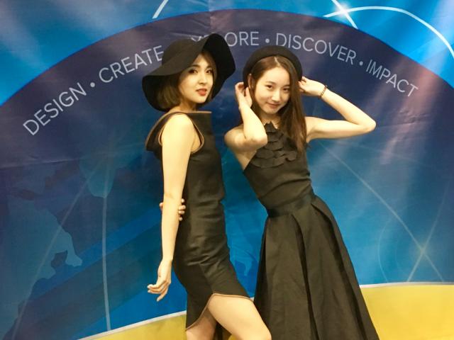 URC conference arts and design exhibitors modeling silk fashion designs