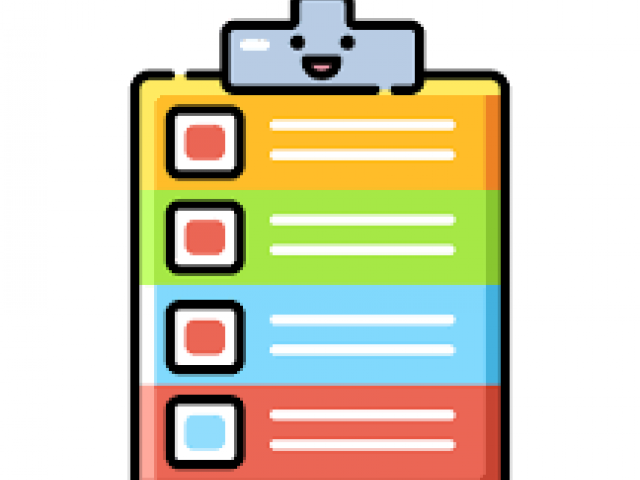 Icon of clipboard with a checklist on it